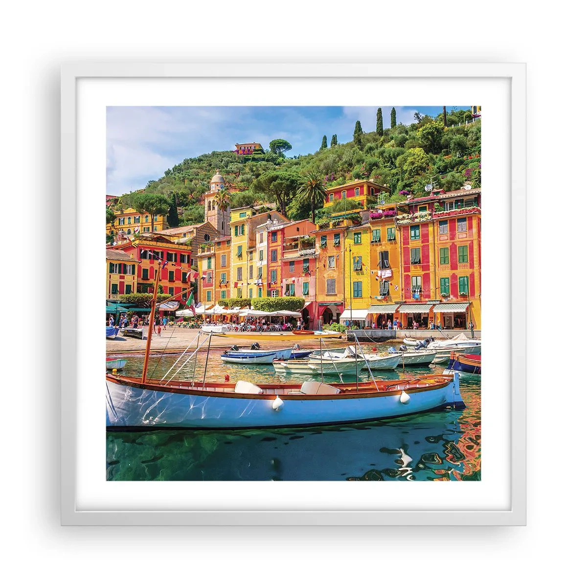 Poster in een witte lijst - Italiaanse ochtend - 50x50 cm