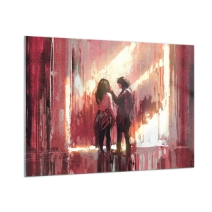 Schilderen op glas - Het eeuwige schouwspel van de liefde - 100x70 cm