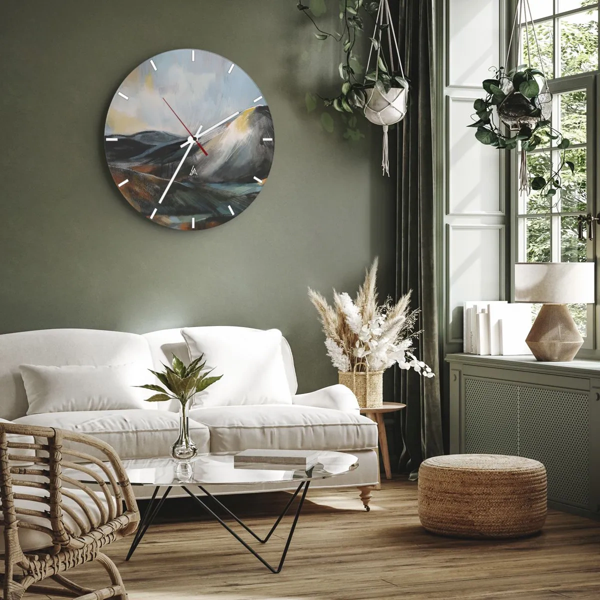 Wandklok - Klok - Ruw en prachtig - 40x40 cm