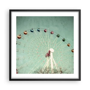 Poster in een zwarte lijst - Wij nodigen u uit om plezier te hebben - 50x50 cm