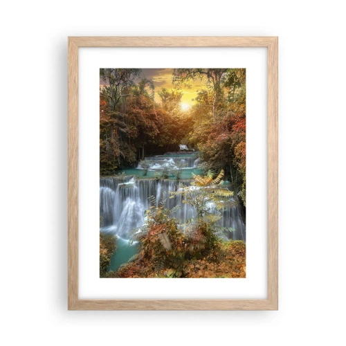 Een poster in een licht eiken lijst - Verborgen schat van het bos - 30x40 cm