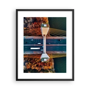 Poster in een zwarte lijst - BEYOND the waters, beyond the forest - 40x50 cm