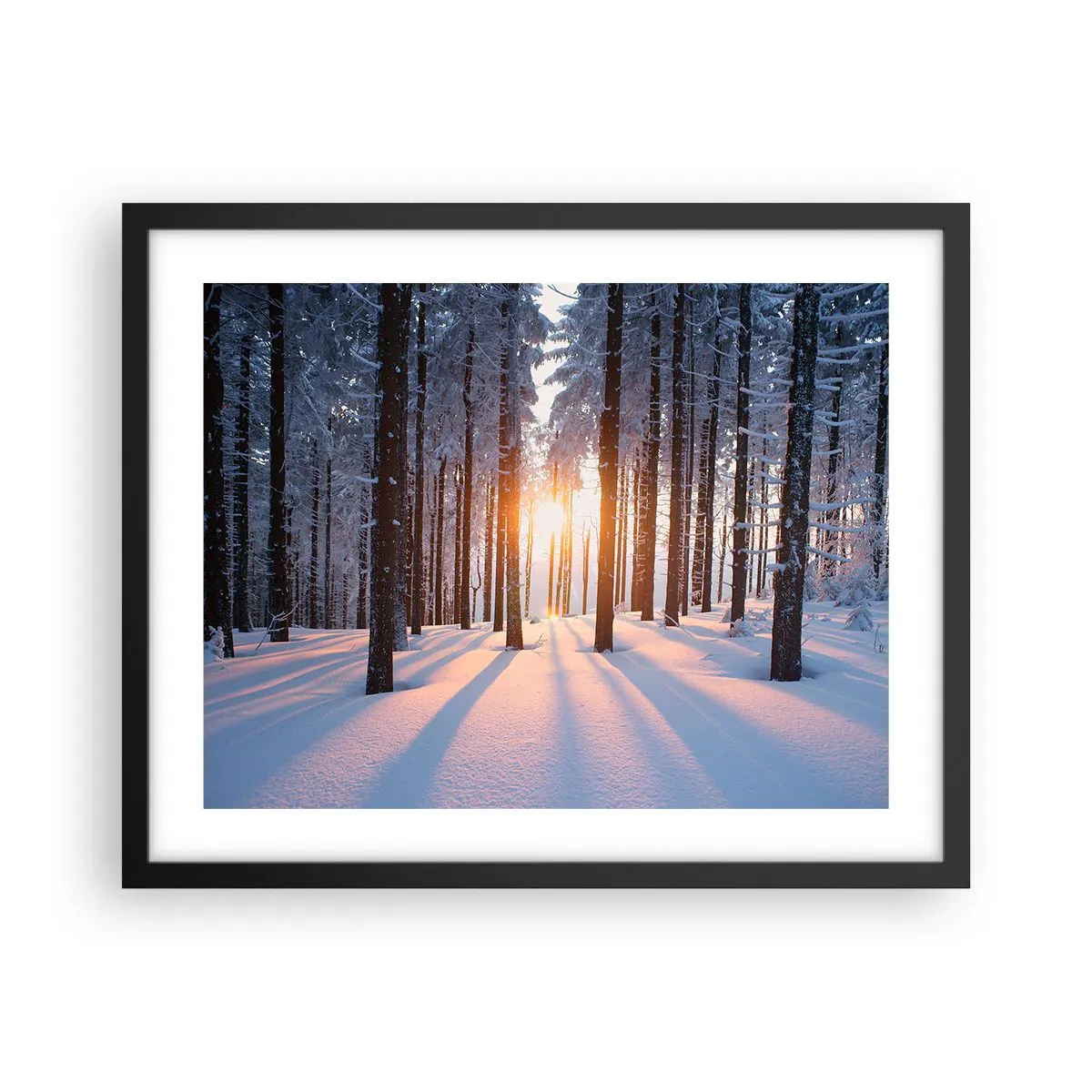 Poster in een zwarte lijst - Duidelijk in zwart-wit - 50x40 cm