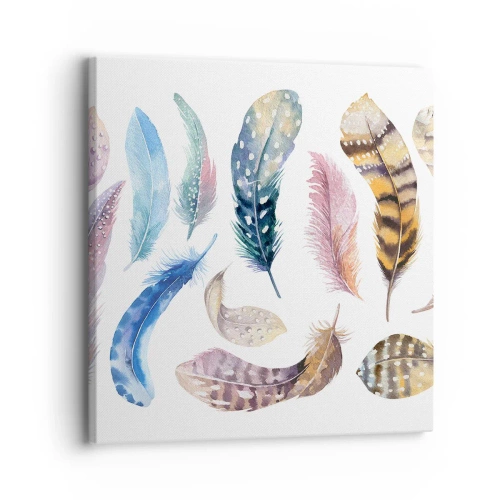 Schilderen op canvas - Licht, bont en veelkleurig - 30x30 cm