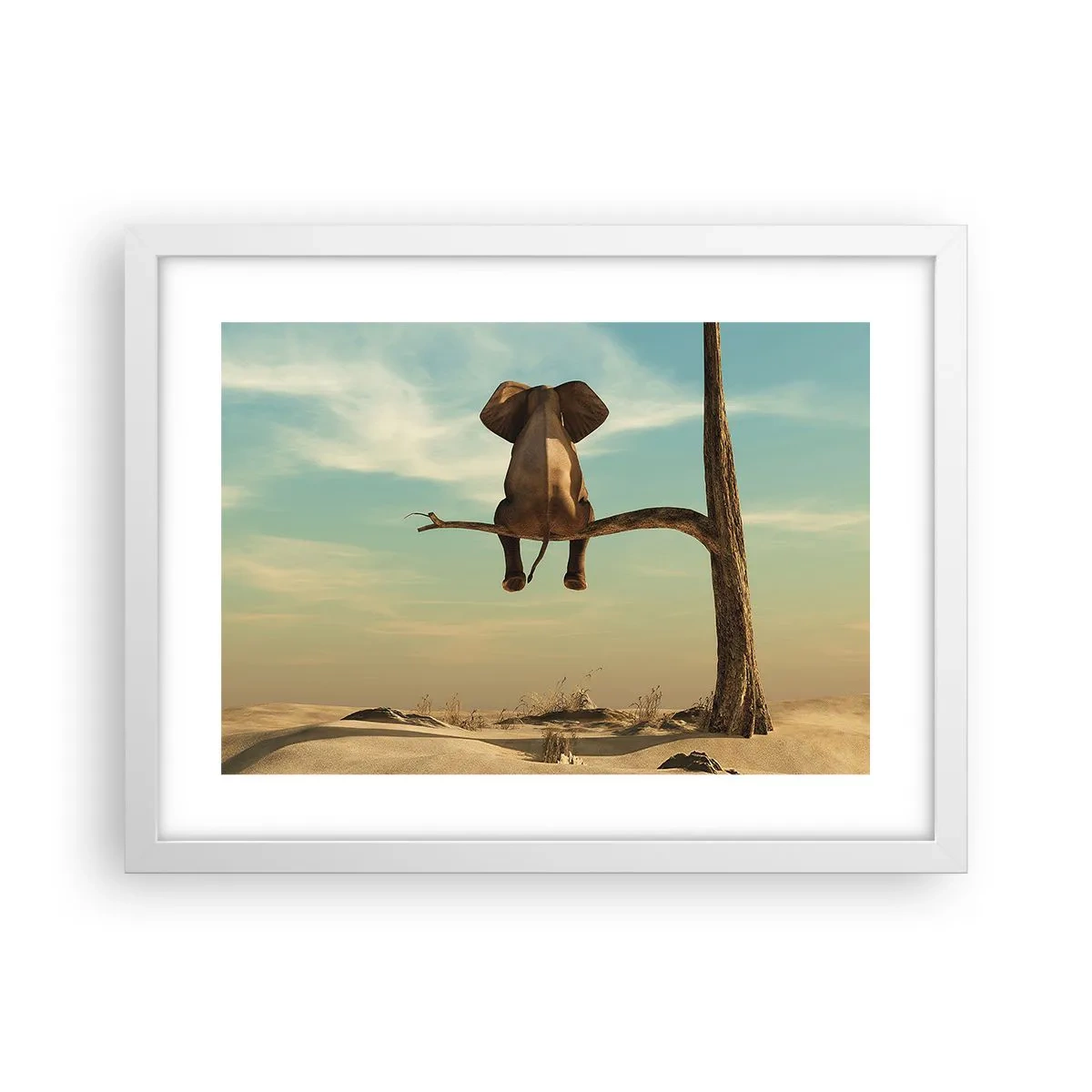 Poster in een witte lijst - Een nieuw gezichtspunt - 40x30 cm