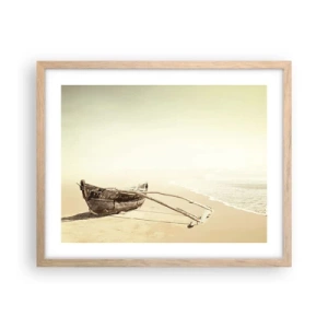 Een poster in een licht eiken lijst - Geheugen van de Stille Zuidzee - 50x40 cm