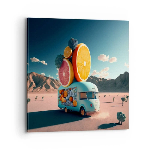 Schilderen op canvas - De smaak van vakantie - 70x70 cm