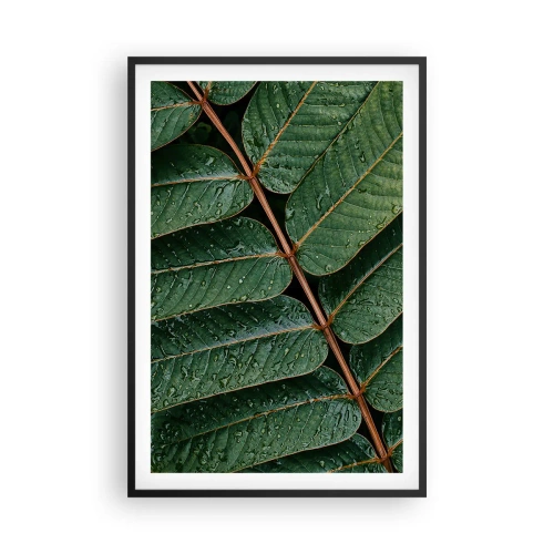 Poster in een zwarte lijst - In een groen ritme - 61x91 cm