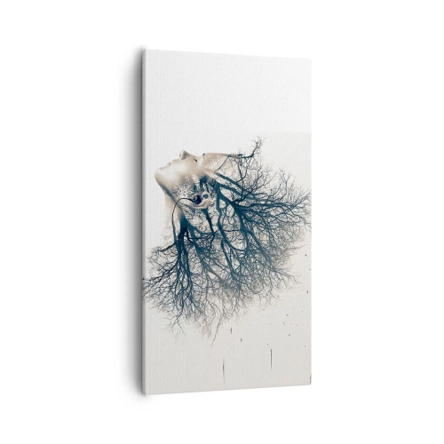 Schilderen op canvas - Luisteren naar het gefluister van bomen - 55x100 cm