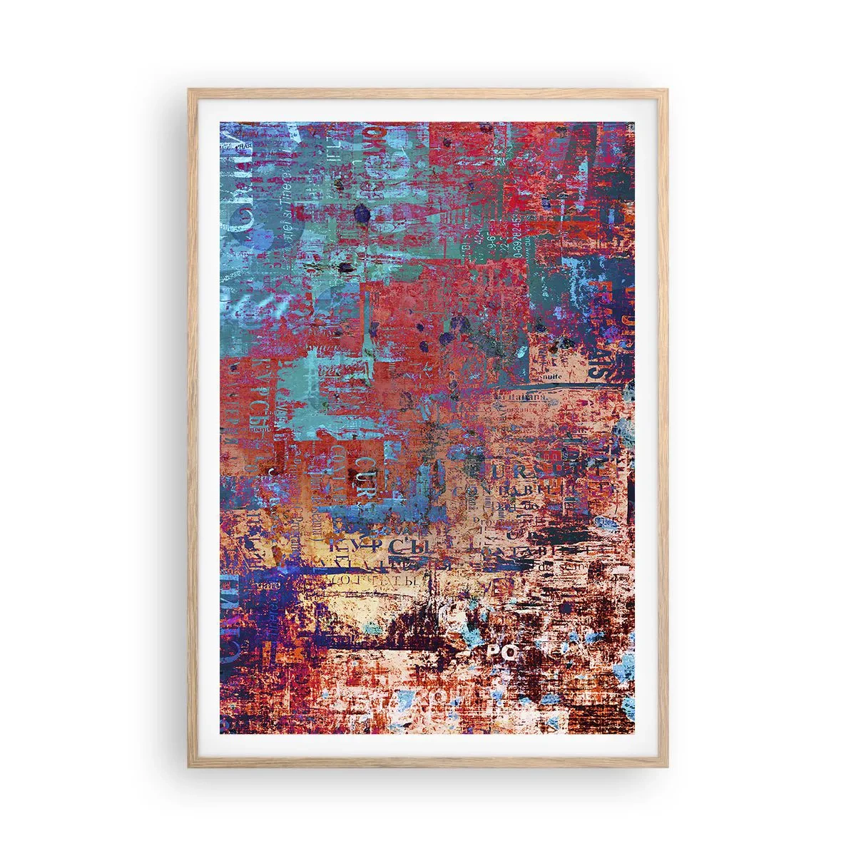 Een poster in een licht eiken lijst - Geheugen en vergetelheid - 70x100 cm