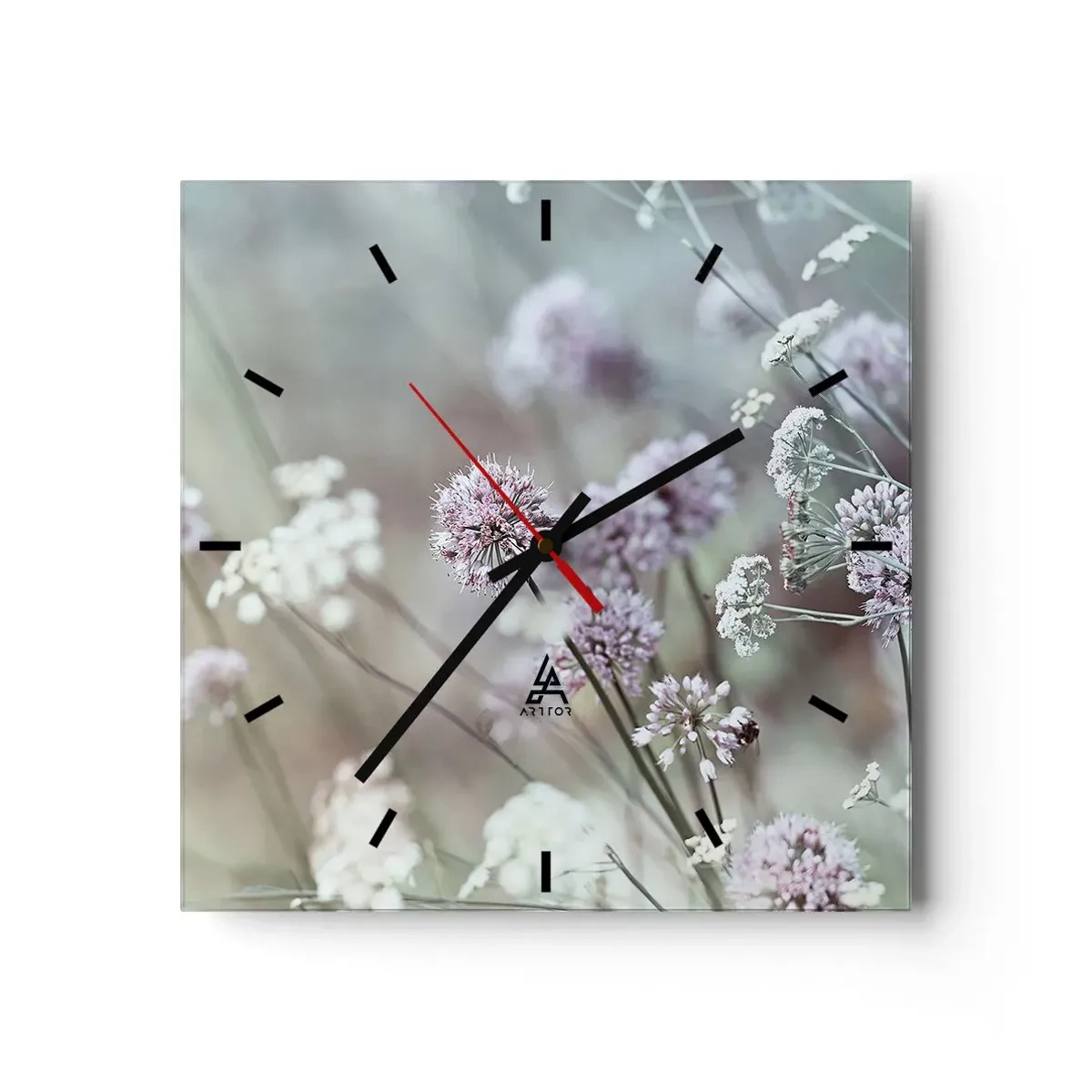 Wandklok - Klok - Zoete filigrane kruiden - 40x40 cm