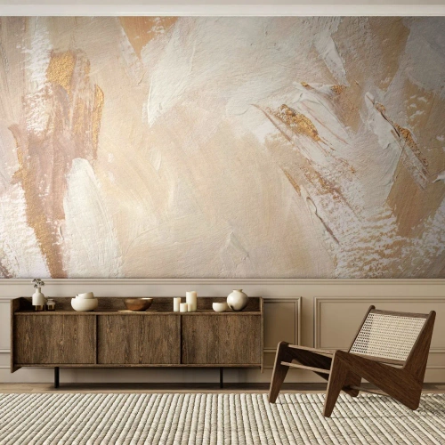 Fotobehang Premium Sand - Pastelkleurige compositie - Minimalistisch, Helder, Deel - 100x70 cm
