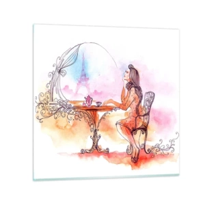 Schilderen op glas - Parijse chic - 60x60 cm