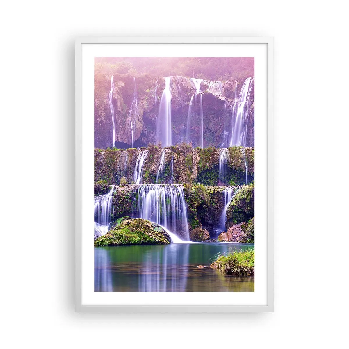 Poster in een witte lijst - Trap naar de hemel - 50x70 cm