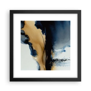 Poster in een zwarte lijst - Achter het gordijn - 30x30 cm