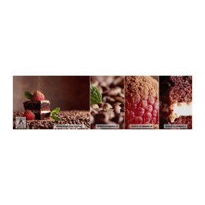 Fotobehang Monster Premium Sand - Het leven is zoet - Taart, Keuken, Gastronomie - 100x30 cm