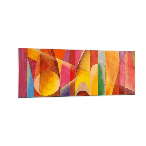 Schilderen op glas - Kathedraal van de zon - 140x50 cm