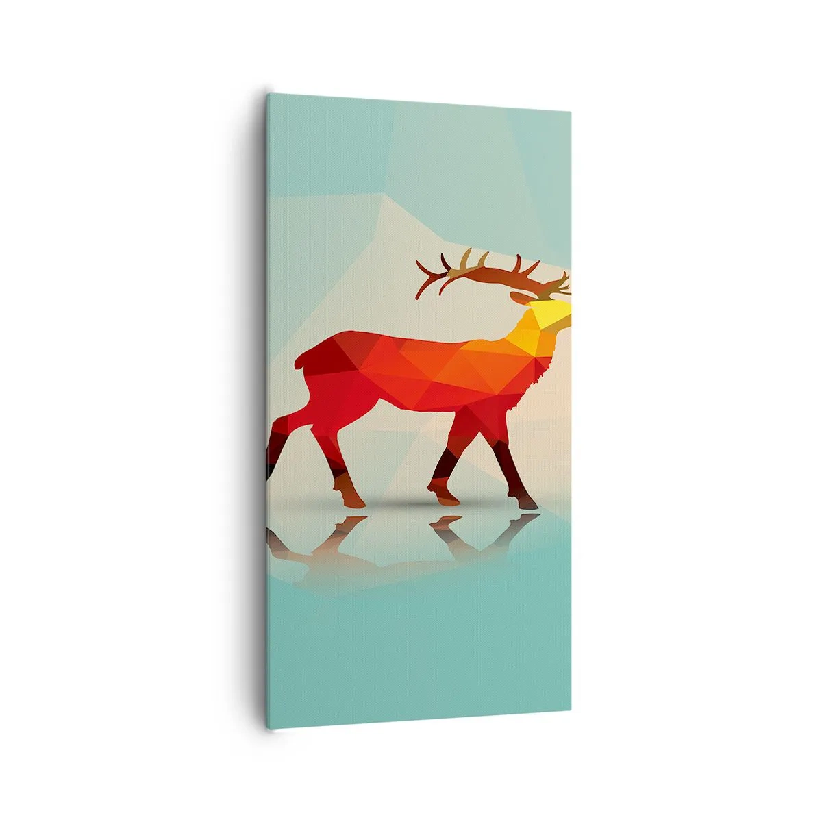 Schilderen op canvas - Geometrische hert - 65x120 cm