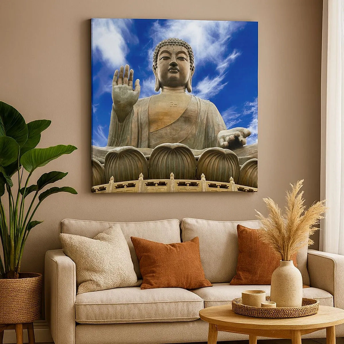 Schilderen op canvas - Leef zonder angst - 30x30 cm