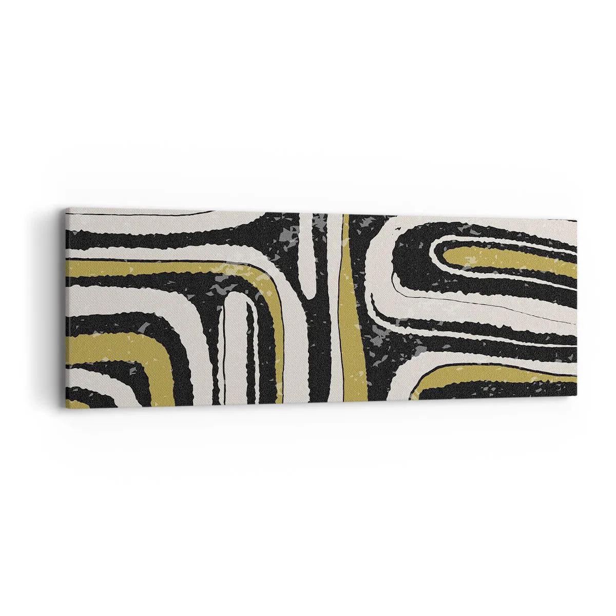 Schilderen op canvas - Compositie: wegen en steegjes - 90x30 cm