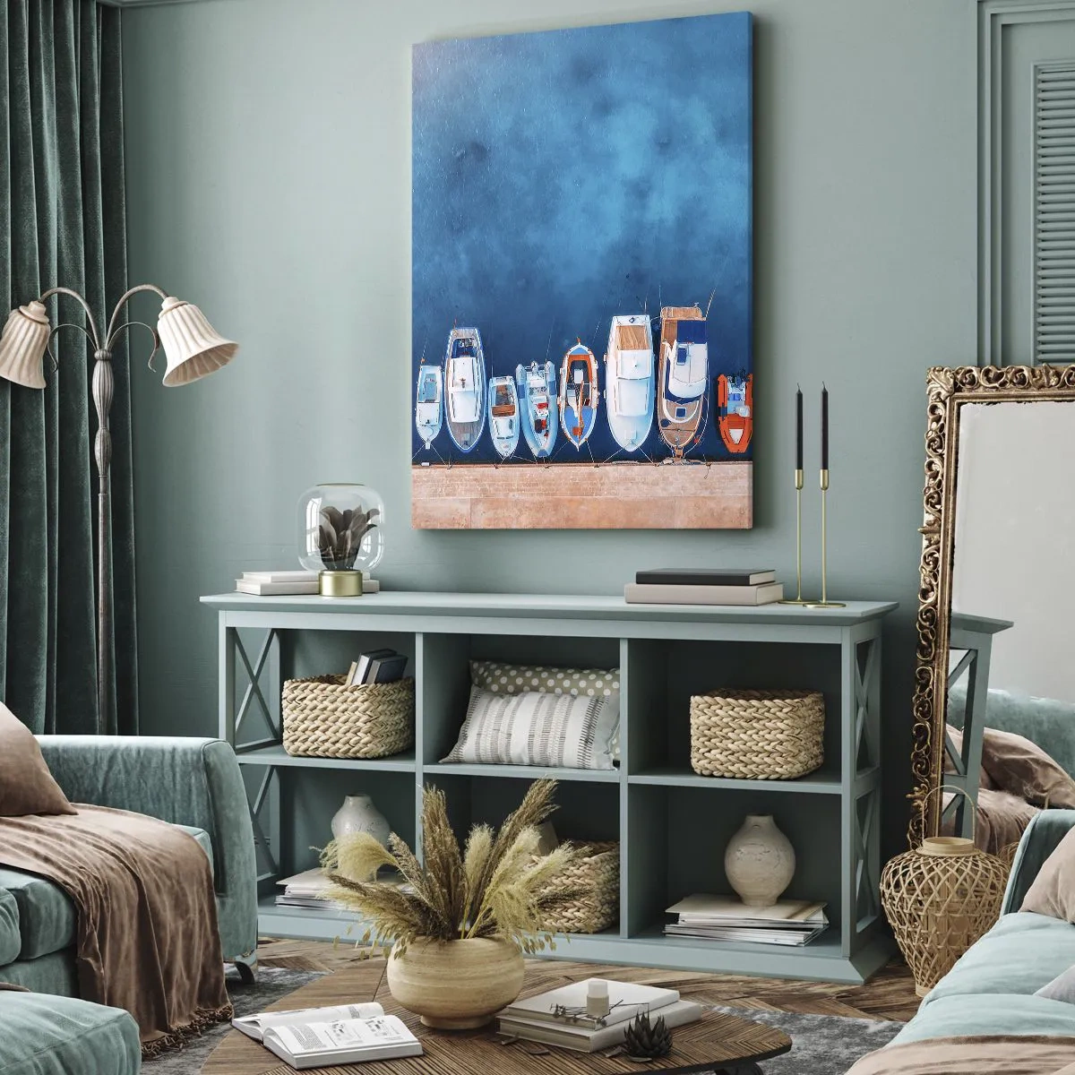 Schilderen op canvas - In één rij - 80x120 cm