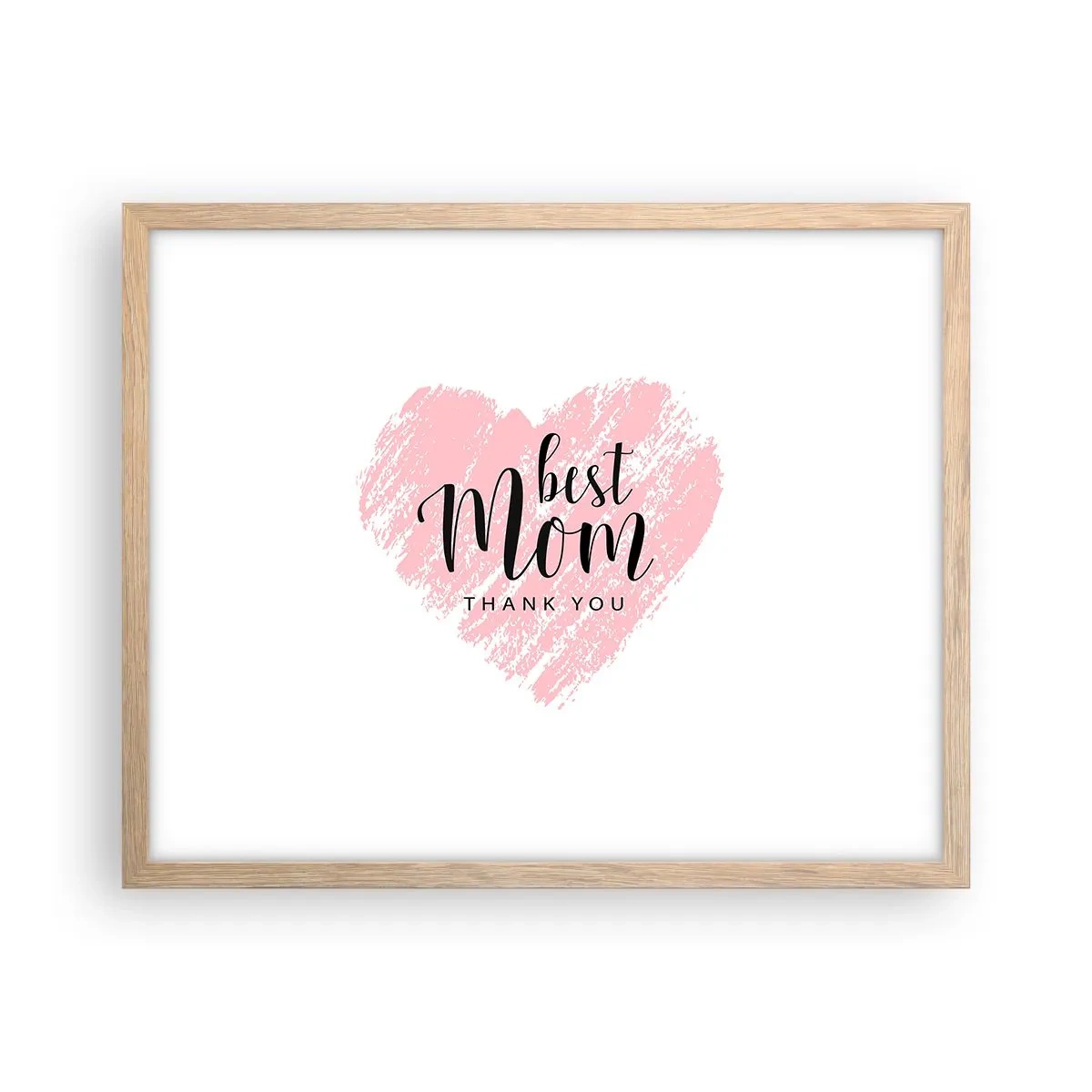 Een poster in een licht eiken lijst - Altijd het juiste moment - 50x40 cm