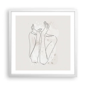 Poster in een witte lijst - Een dromerig moment - 50x50 cm