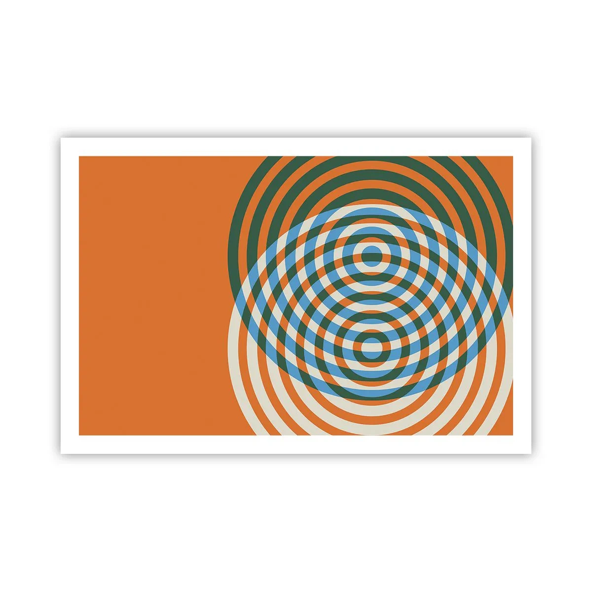 Poster - Abstracte circulaire variatie - 91x61 cm