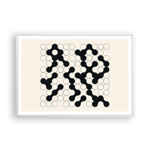 Poster in een witte lijst - Chinees spel – variatie - 100x70 cm