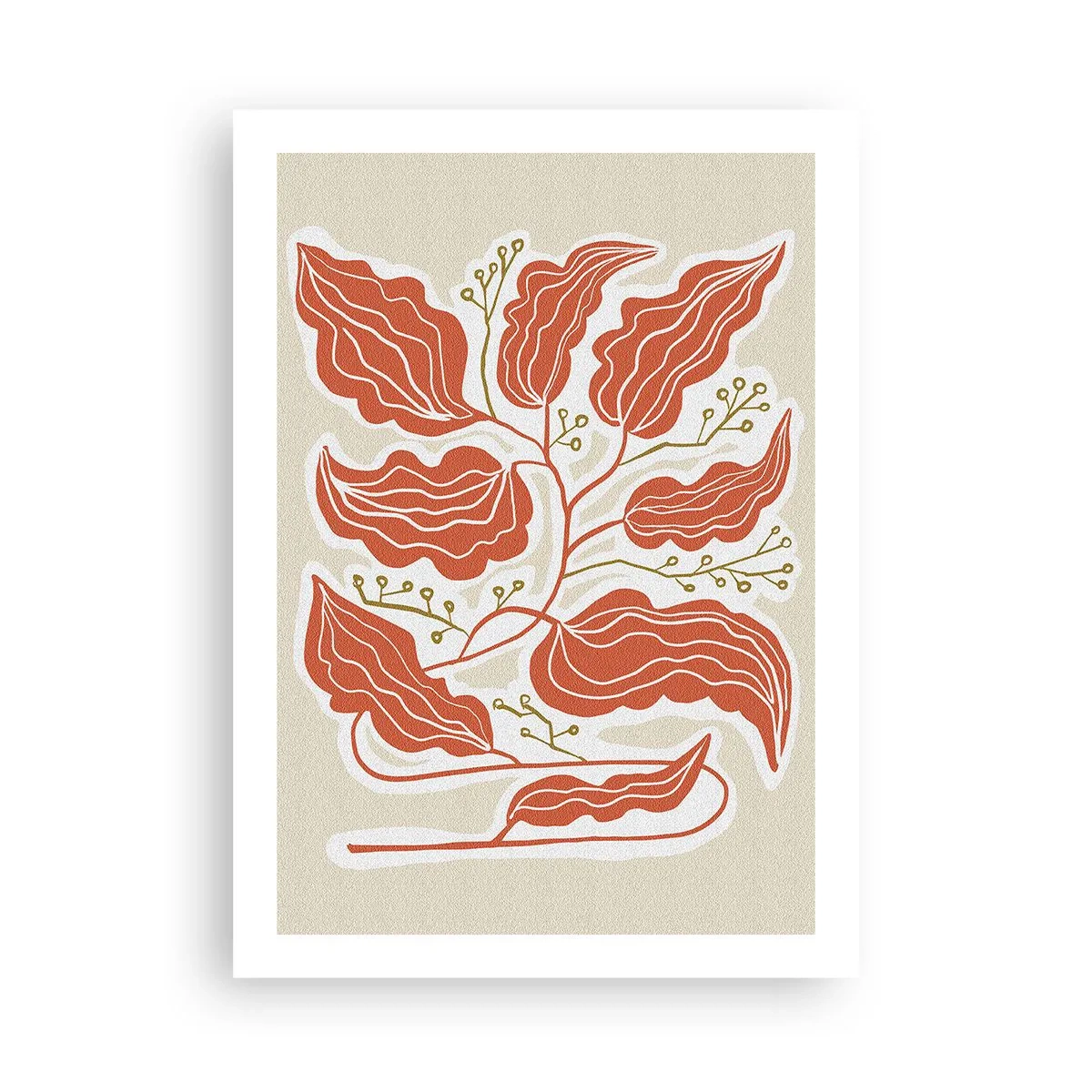 Poster - Folk en koraal - 50x70 cm