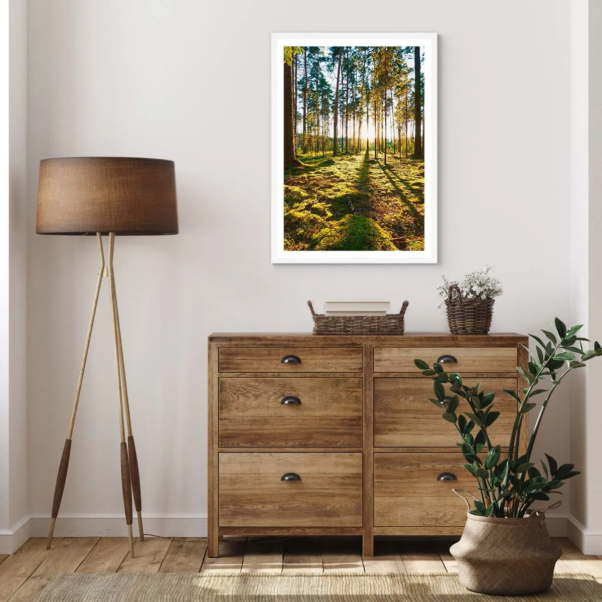 Poster in een witte lijst - … Achter de zeven bossen - 30x40 cm