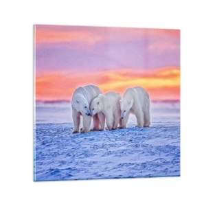 Schilderen op glas - Familie warmte is genoeg - 40x40 cm