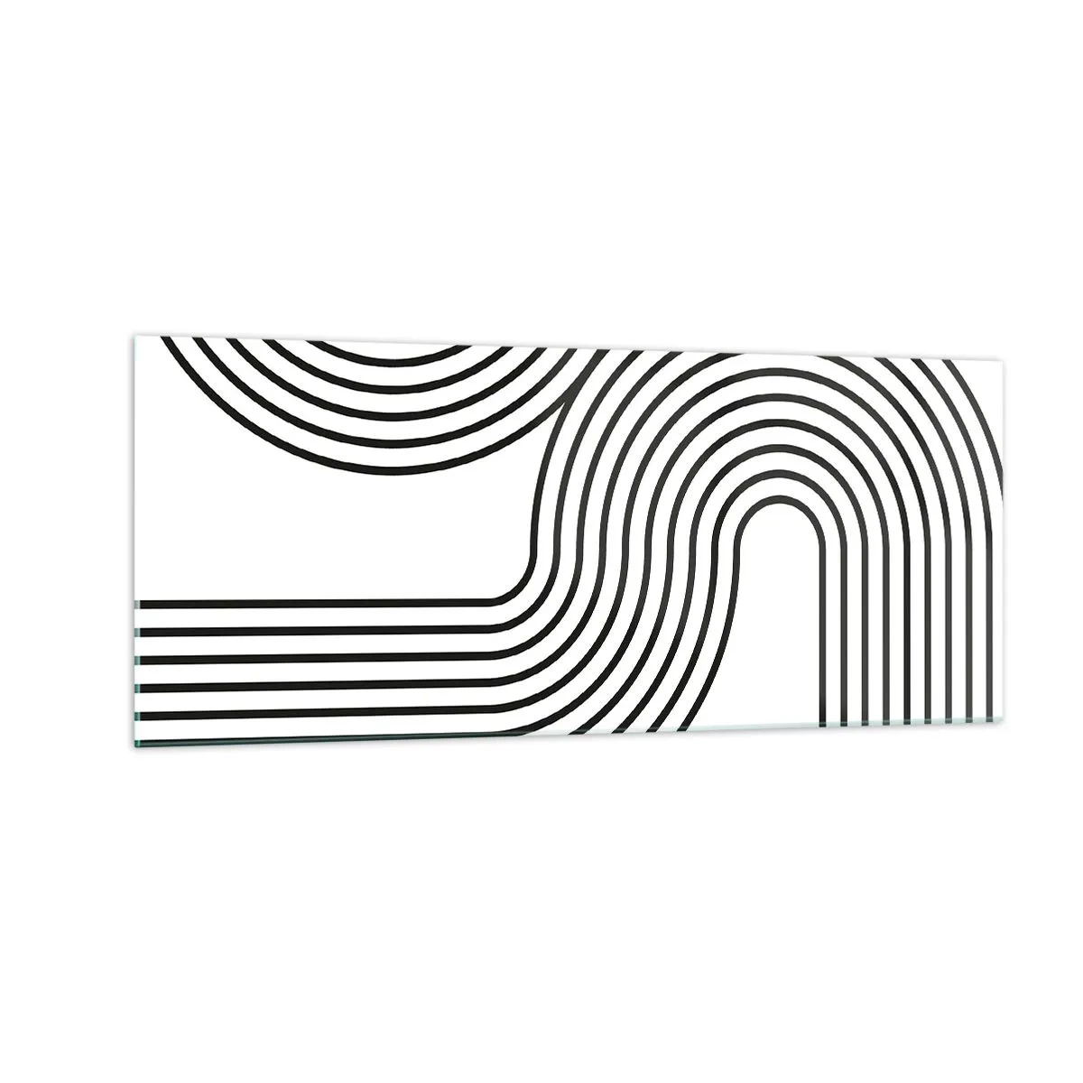 Schilderen op glas - In de bocht - 100x40 cm