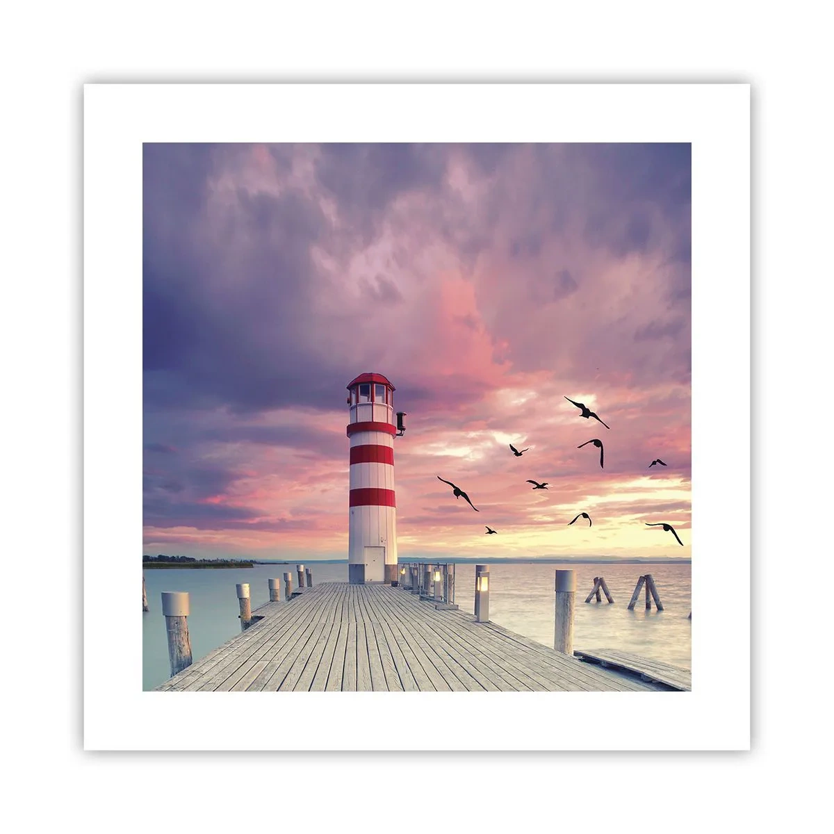 Poster - Het is tijd naar de haven te gaan - 40x40 cm