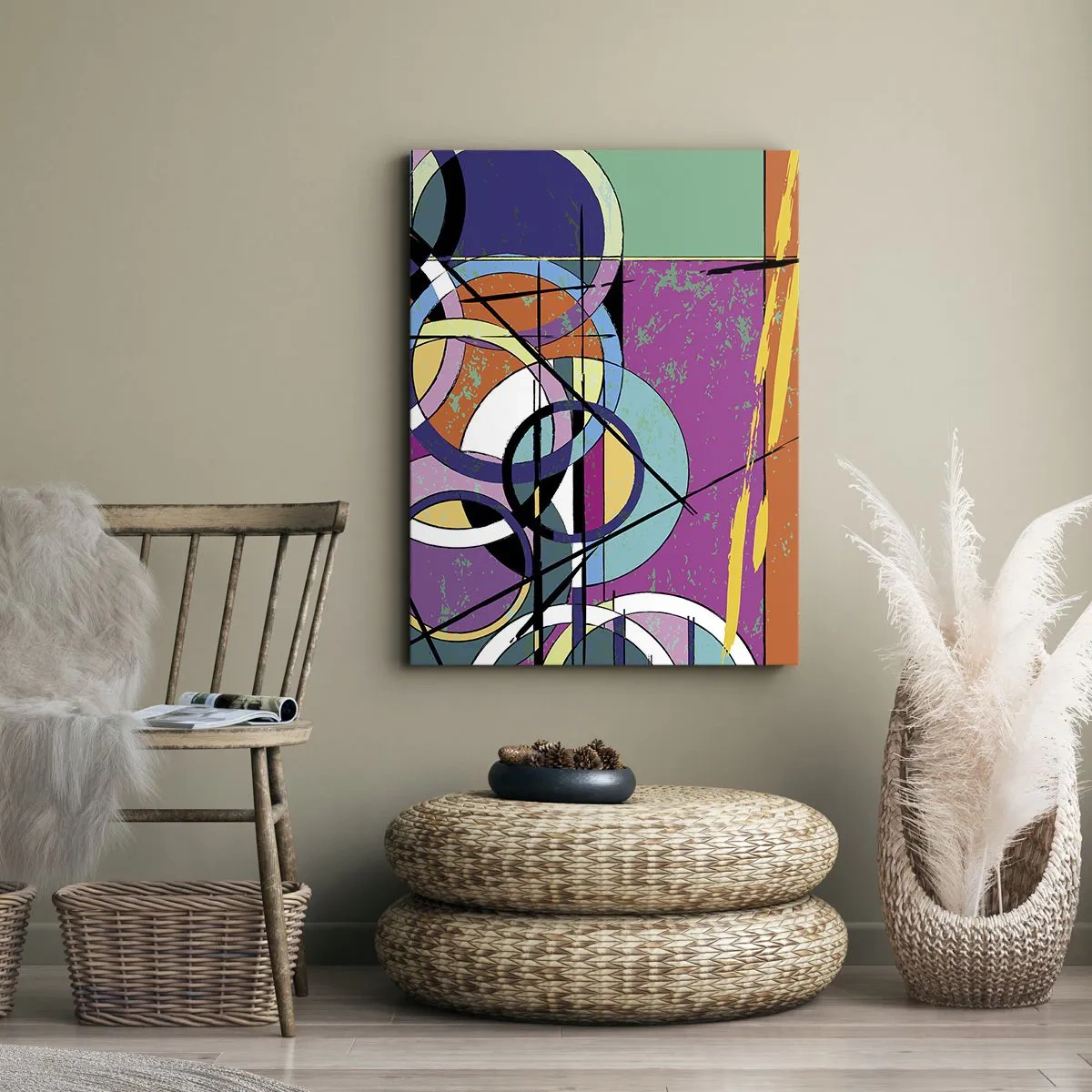 Schilderen op canvas - Wiel voor wiel - 70x100 cm