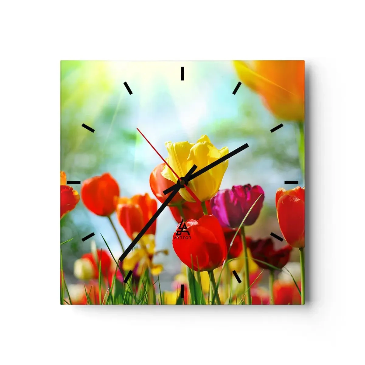 Wandklok - Klok - Alle kleuren van de zon - 40x40 cm