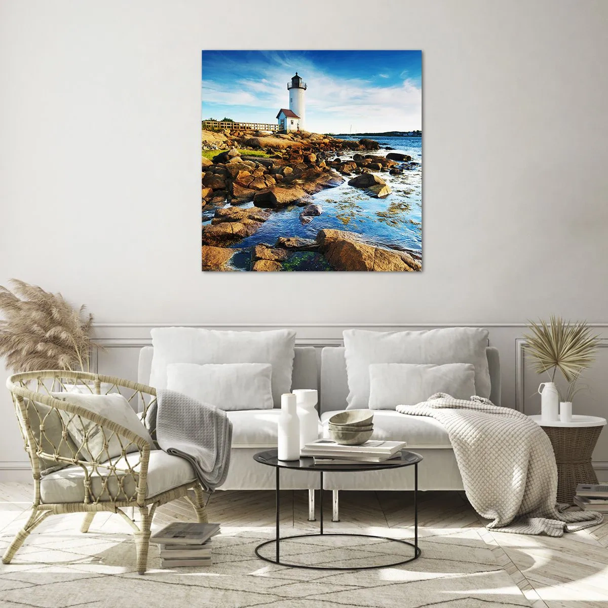 Schilderen op glas - Kom blij terug, ik wacht - 40x40 cm