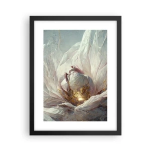 Poster in een zwarte lijst - Hij bloeit eens in de honderd jaar - 30x40 cm
