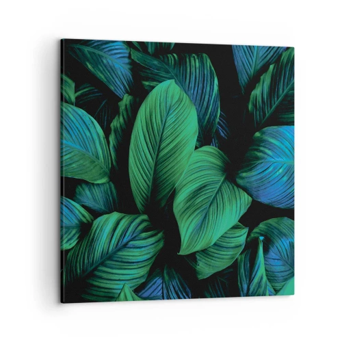 Schilderen op canvas - In de groene menigte - 50x50 cm
