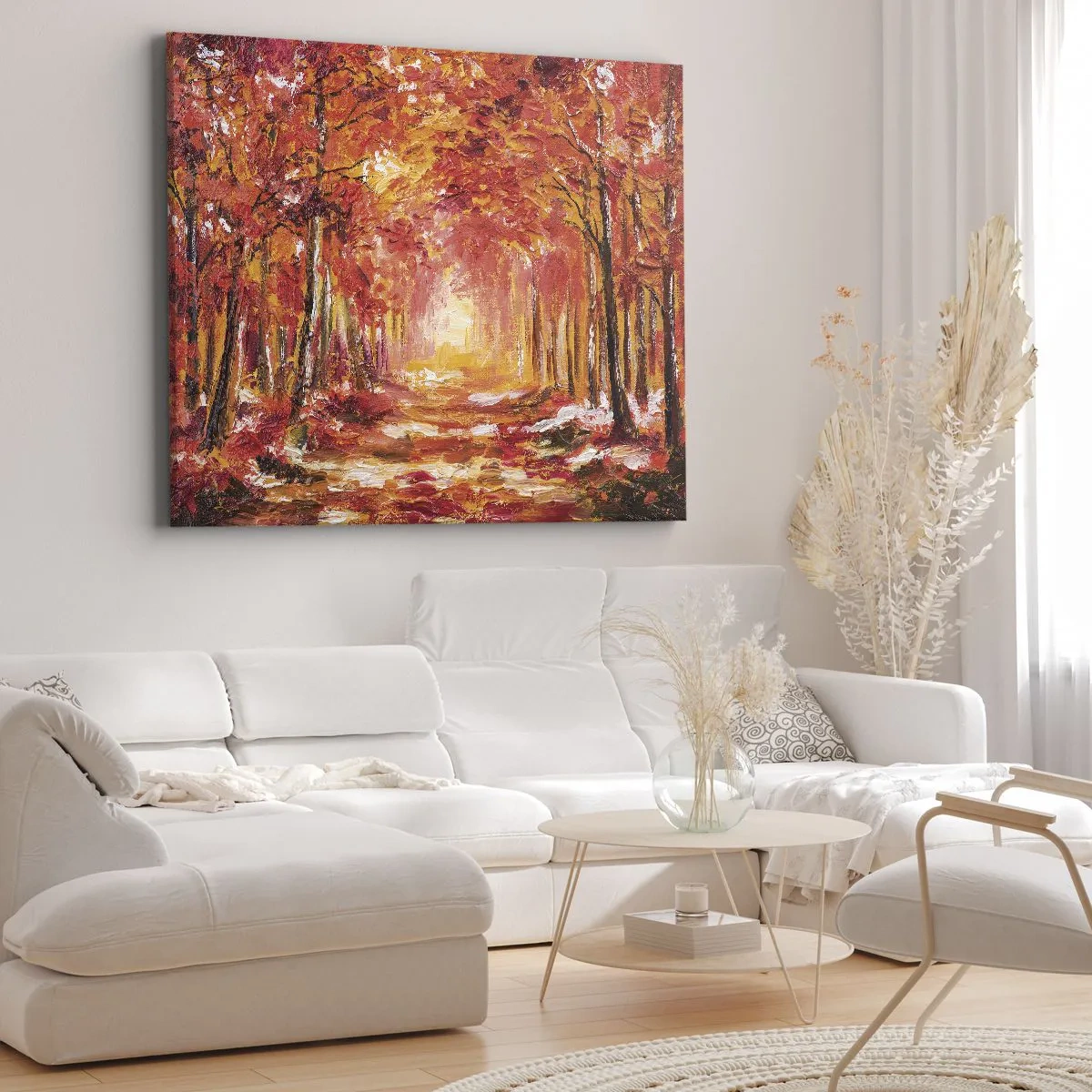 Schilderen op canvas - Koperen bos - 120x80 cm