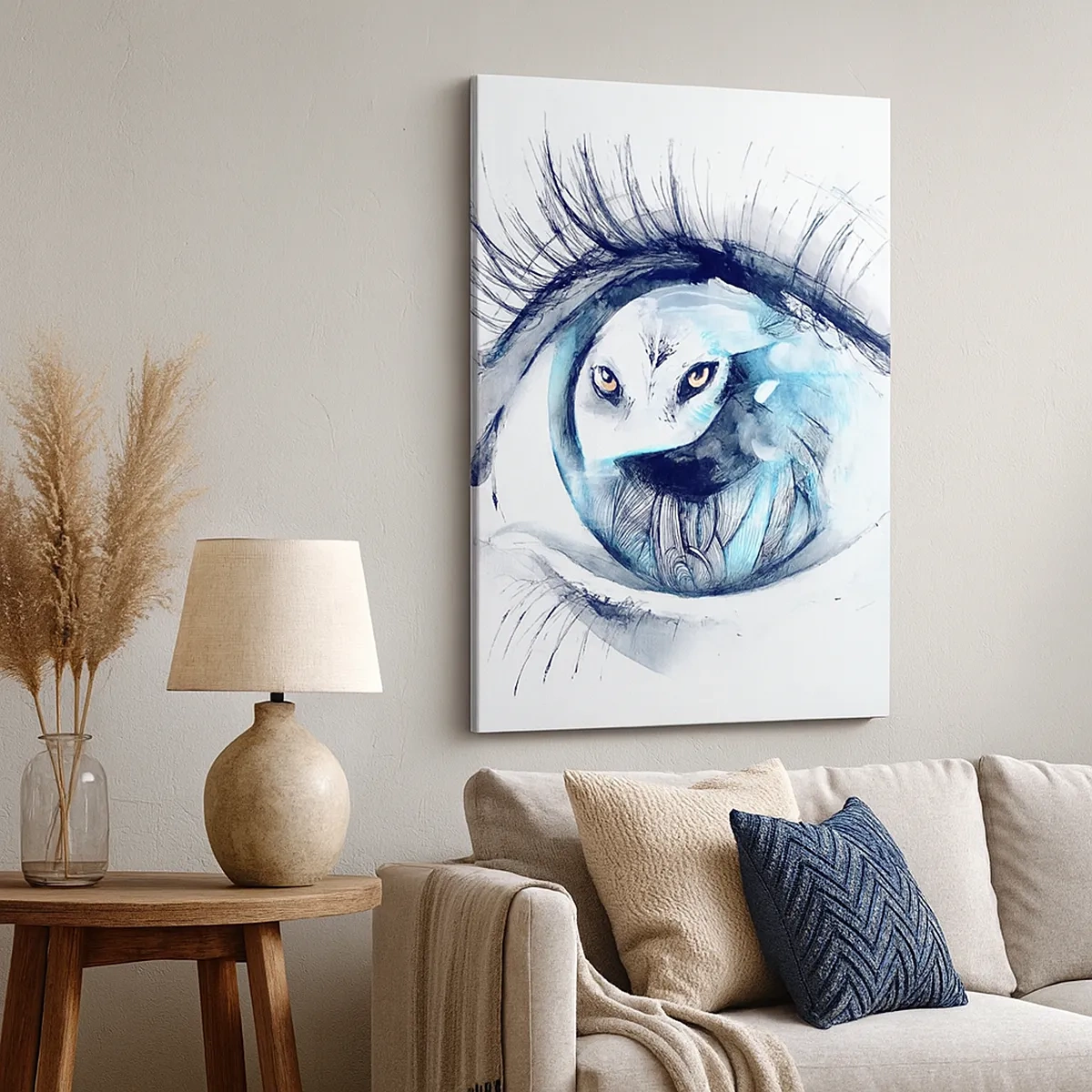 Schilderen op canvas - Oog in oog met wildheid - 50x70 cm