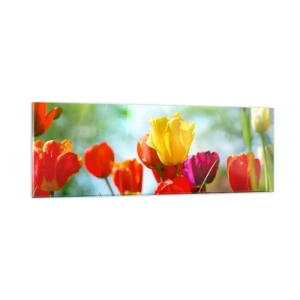 Schilderen op glas - Alle kleuren van de zon - 90x30 cm