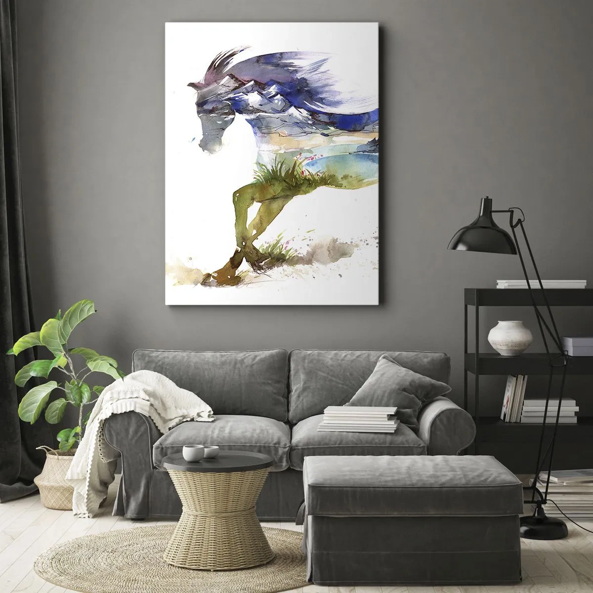 Schilderen op canvas - Van de weide recht naar de hemel - 50x70 cm