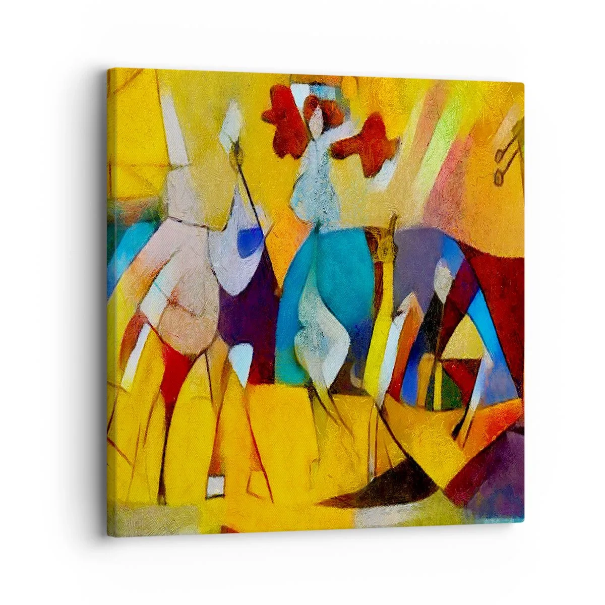 Schilderen op canvas - Zon - leven - vreugde - 30x30 cm