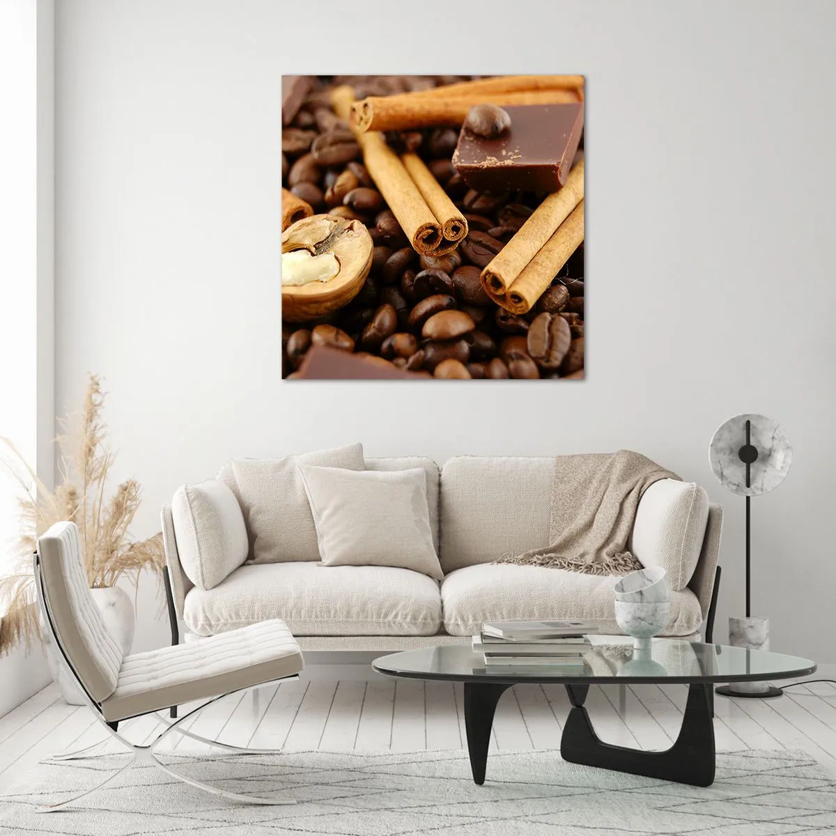 Schilderen op glas - Concert van aroma's - 60x60 cm