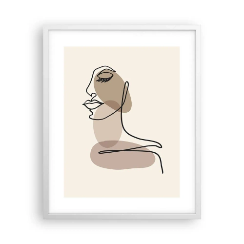 Poster in een witte lijst - Luisteren naar zichzelf - 40x50 cm