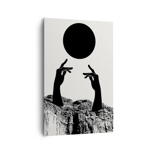 Schilderen op canvas - Surrealistische compositie: de zon en de rest - 80x120 cm