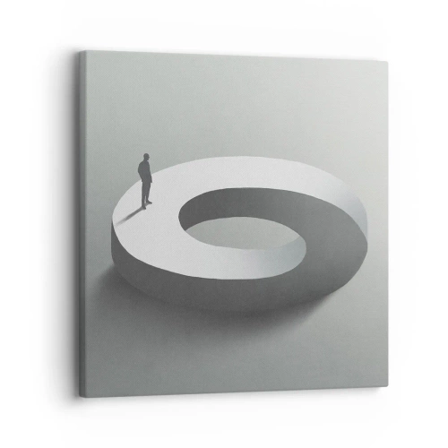 Schilderen op canvas - En wees hier slim - 30x30 cm