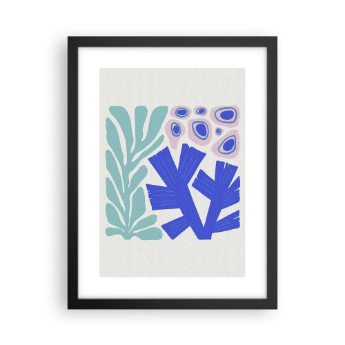 Poster in een zwarte lijst - Onderwater tuin - 30x40 cm