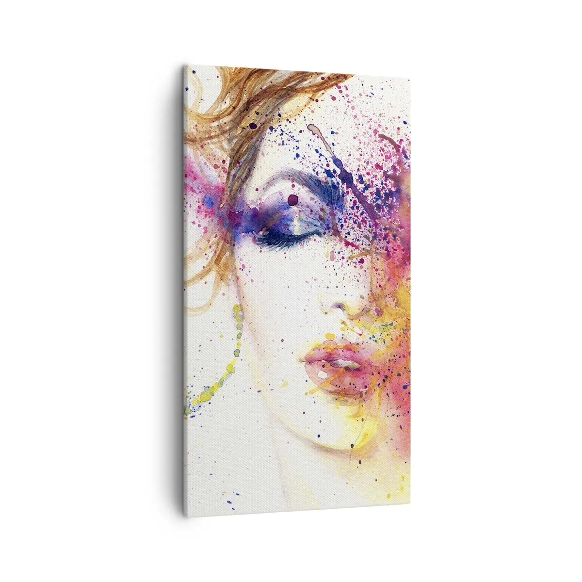 Schilderen op canvas - Regenboogduizeligheid - 45x80 cm